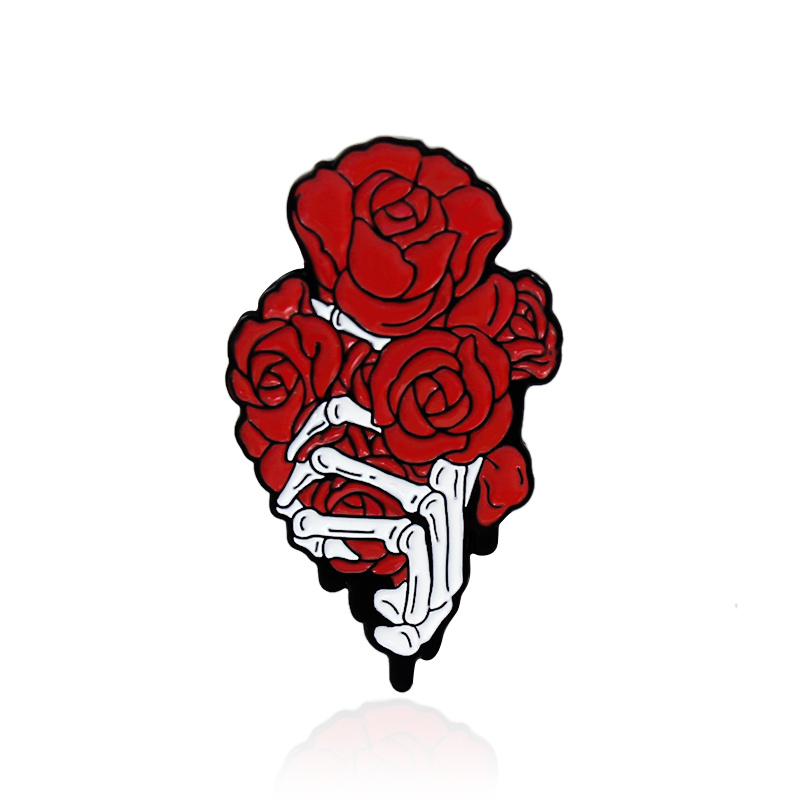 Skull Head Skull Heart Maxi Flower Tube Knit Emblem Women's Accessories
